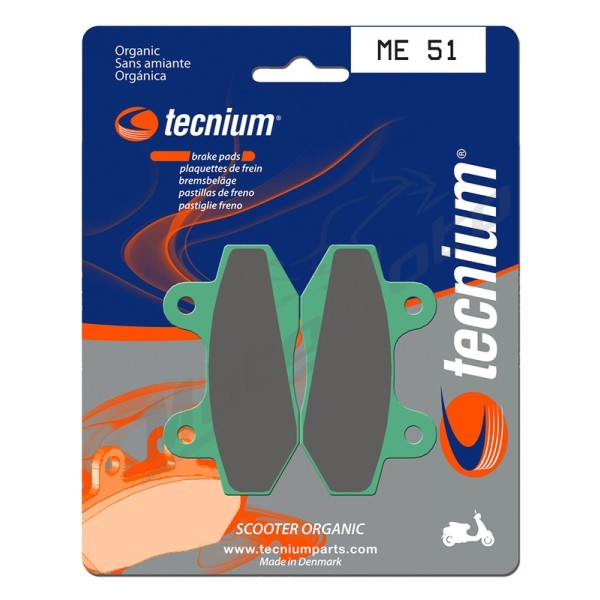 TECNIUM Scooter Organic Brake pads ME51 Hyosung / Honda 50/125 88-06