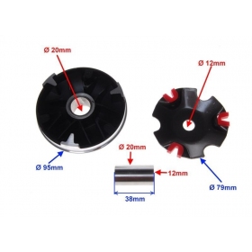 VARIATORIAUS KOMPL. sportinis HONDA 50cc 2T Ø 12mm