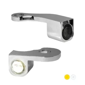 HEINZ BIKES Nano posūkiai/gabaritinės šviesos ant vairo chromuoti Harley Davidson FLS / FLSS / FLSTN / FXST / FXSB / FLSTC 1690/1800 15-17 