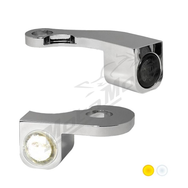 HEINZ BIKES NANO Series Handlebar Turn Signals/Position light Chrome Harley Davidson FLS / FLSS / FLSTN / FXST / FXSB / FLSTC 1690/1800 15-17 