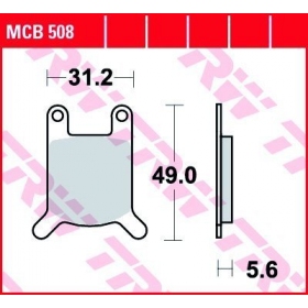 STABDŽIŲ TRINKELĖS TRW MCB508 STANDARD