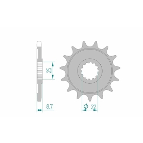AFAM Steel Standard Front Sprocket 28405 - 525 15-17 teeth KAWASAKI NINJA / Z / VERSYS 900-1000cc 02-25