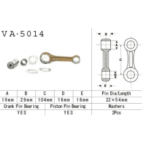 VESRAH Connecting rod Honda CR 125 88-07