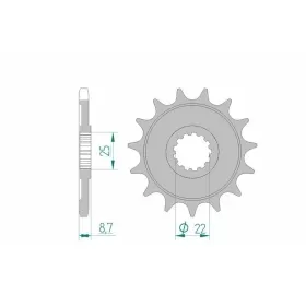AFAM plieninė standartinė priekinė žvaigždutė 28405 - 525 15-17 dantukų KAWASAKI NINJA / Z / VERSYS 900-1000cc 02-25
