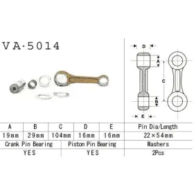 VESRAH Connecting rod Honda CR 125 88-07
