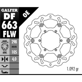 GALFER Front brake disc BMW F 650-800GS 93-13
