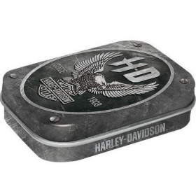 Box of mint sweets HARLEY-DAVIDSON METAL EAGLE 62x41x18mm 4pcs.
