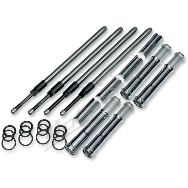 S&S CYCLE Quickee Pushrod Kit with Chrome Covers Harley Davidson FLDE / FLFB / FLFBS 1750-1977cc 17-25
