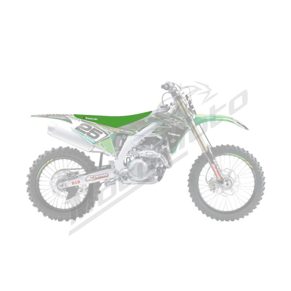 Blackbird Racing Pyramid Sėdynės užvakalas Kawasaki KX 250-450cc 19-24 žalias