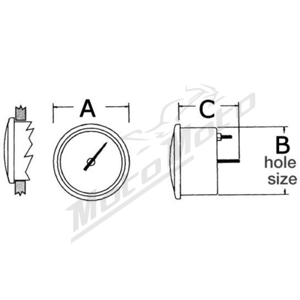 Osculati Voltmeter 12v 8-16v
