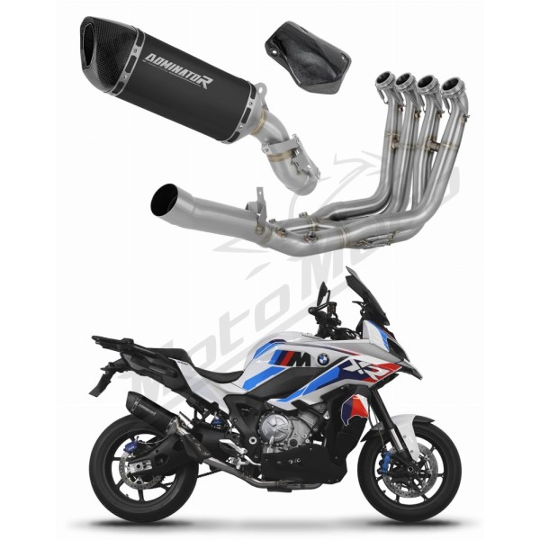 BMW M1000XR 2020-2026 Dominator Full Exhaust System Collector Silencer HP6 BLACK + dB killer