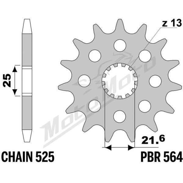 JT/PBR Chain kit reinforced 525Z3 17/42 Suzuki DL V-storm ABS 1000 14-19