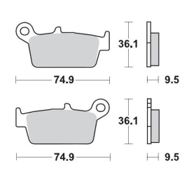 MOTO-MASTER Racing GP Rear Brake Pads Suzuki / Kawasaki / Honda / Gas Gas 80-650 87-25