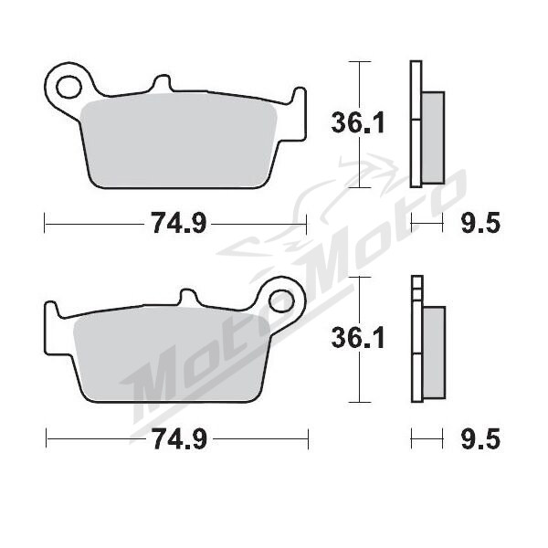 MOTO-MASTER Racing GP Rear Brake Pads Suzuki / Kawasaki / Honda / Gas Gas 80-650 87-25