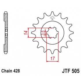 Front sprocket JTF505