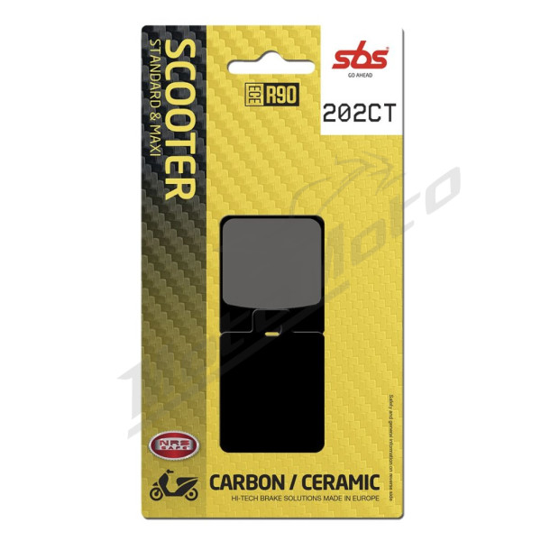 SBS CT Scooter Carbon Tech Organic Brake Pads Gilera / Peugeot / Piagio / SYM / Vespa 50-400cc 95-19