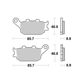 Sbs stabdžių trinkelės 657LS Sintered HONDA / KAWASAKI / SUZUKI / YAMAHA