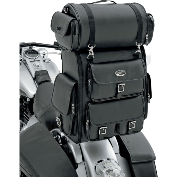 SADDLEMEN EX2200 Sissy Bar Bag with Roll Bag 36.1l