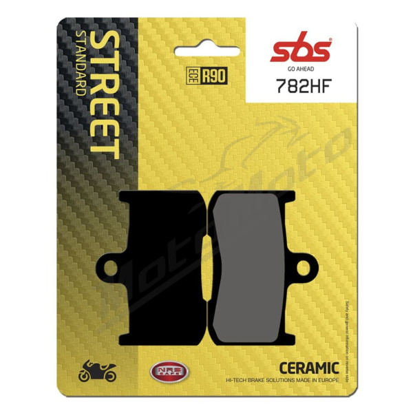 SBS HF Street 782HF Ceramic Organic Brake Pads Kawasaki / Suzuki / Triumph 675-1300cc 02-21