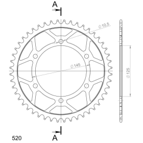 Supersprox Rear sprocket 855.45 Yamaha XT660 04-15