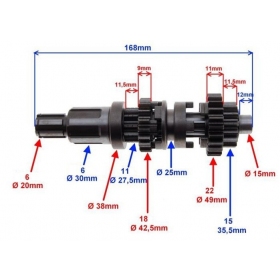 Gearbox gear SHINERAY ATV XY250 STXE / XY250ST-4B