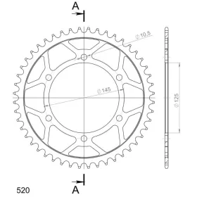 Supersprox Rear sprocket 855.45 Yamaha XT660 04-15