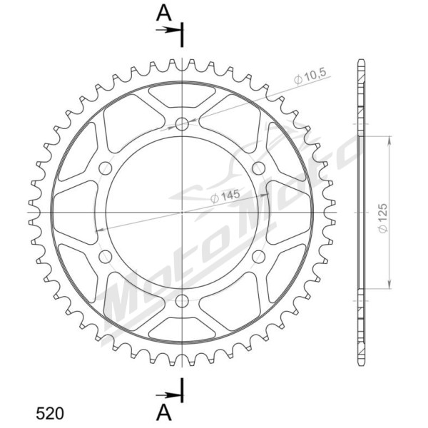 Supersprox Rear sprocket 855.45 Yamaha XT660 04-15