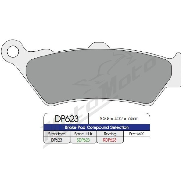 DP BRAKES SDP HH+ Supersport Pads AJP / Aprilia / BMW / CF Moto / Ducati / Gas Gas / Honda / Husqvarna / KTM / Moto Guzzi / SWM / Triumph 100-2300cc 93-24
