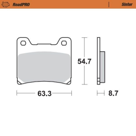 MOTO-MASTER Roadpro Rear Brake Pads Yamaha / BT / FZ / FJ / GTS / RD / VMX / XJR / YZF 250-1200 73-07