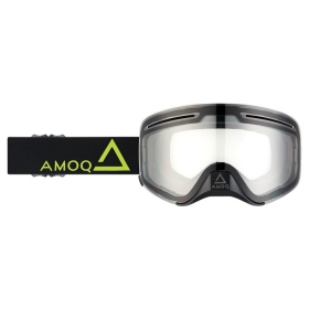 AMOQ Vision Vent+ Magnetic Motocross / Snow Goggles Black-HiVis (Clear Lens)
