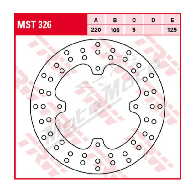 TRW Galinis Stabdžių Diskas Honda XL / NX / FX / SLR 250-650cc 88-02