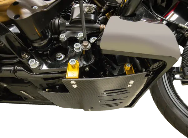 THRASHIN SUPPLY CO. Skid Plate Carbon Gold Harley Davidson FLHX / FLTRX 1923cc 24-25