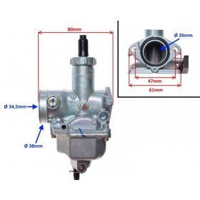 Carburetor (screwed on) ROMET / ZIPP / JUNAK 4T