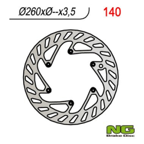 NG BRAKES Front Fixed Brake Disc 260mm Husaberg / Husqvarna / KTM 125-600cc 88-17