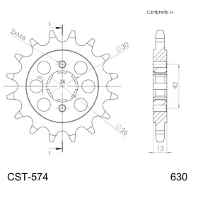 Priekinė žvaigždutė Supersprox / JT 574.16 16 dantukų