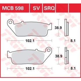TRW All Round Sintered Metal Brake Pads Cagiva / Daelim / Honda / Kawasaki / Kymco / Mash / Peugeot / Suzuki / SWM / Triumph / Yamaha 125-1500cc 88-24