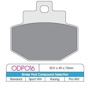 DP BRAKES ODP Organic Brake Pads Benelli / Gilera / Piaggio / Vespa 125-300 99-24