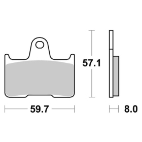 Sbs stabdžių trinkelės 715LS Sintered HARLEY-DAVIDSON / HONDA / KAWASAKI