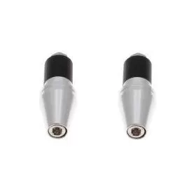 SALE! Universal handlebar sliders Ø17mm 2pcs Silver