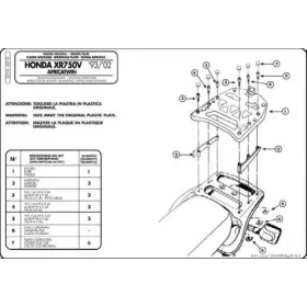 KAPPA Top case frame With Monokey Plate Honda XRV 750 Africa Twin 93-02