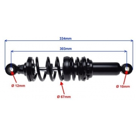 Rear adjustable shock absorbers JUNAK 901/ Universal 334mm Ø12 Ø10 2pcs