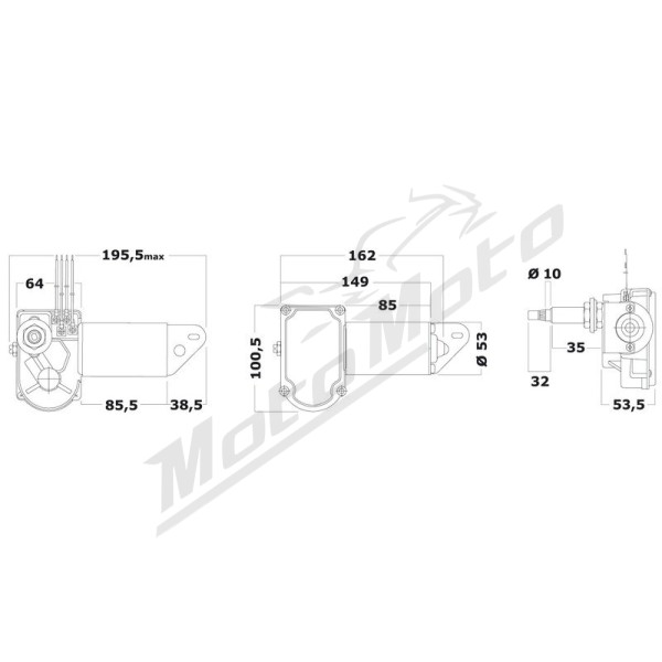 Osculati Motor for arms and blades 12V 20W