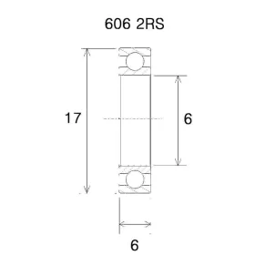 BLACK BEARING B3 Bearing 6x17x6 mm