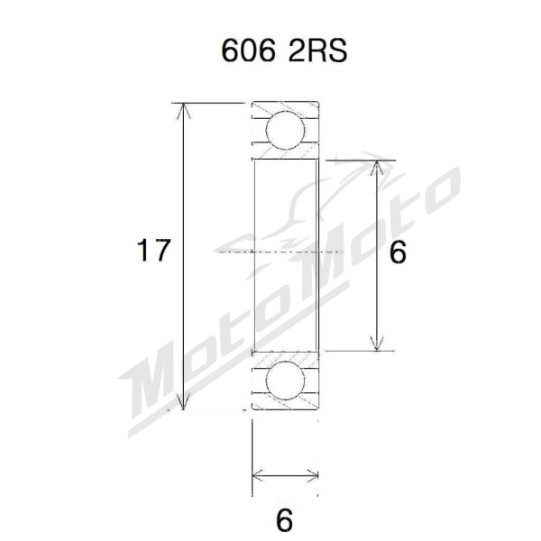BLACK BEARING B3 Bearing 6x17x6 mm