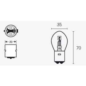 TECNIUM S2 lemputės 12V 40/45W 10vnt