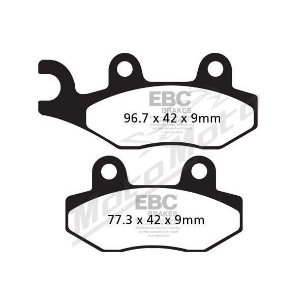 EBC SFAC Brake Pads AEON / APPRILIA / BENELLI / GENERIC / KEEWAY / KYMCO / PEUGEOT / SUZUKI / SYM 50-400cc 02-24