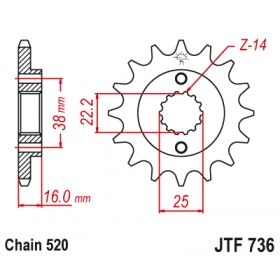 Front sprocket  JTF736