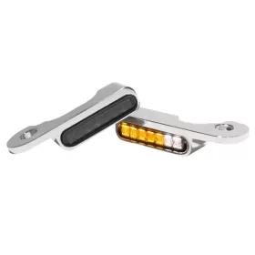HEINZ BIKES Posūkiai/gabaritinės šviesos ant vairo chromuoti Harley Davidson FLHR / FLHTCU / FLHTK / FLHXS / FLTRXS / FXDC 1584/1923 03-20