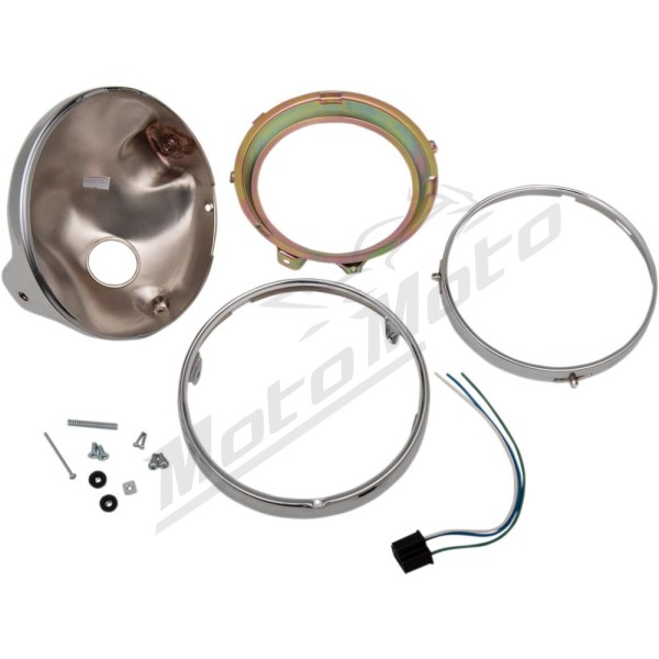 EMGO Z1 Universal Chromed Mount Headlamp Shell