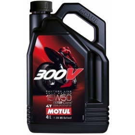 Alyva MOTUL 300V FACTORY LINE 15W50 Sintetinė - 4T - 4L